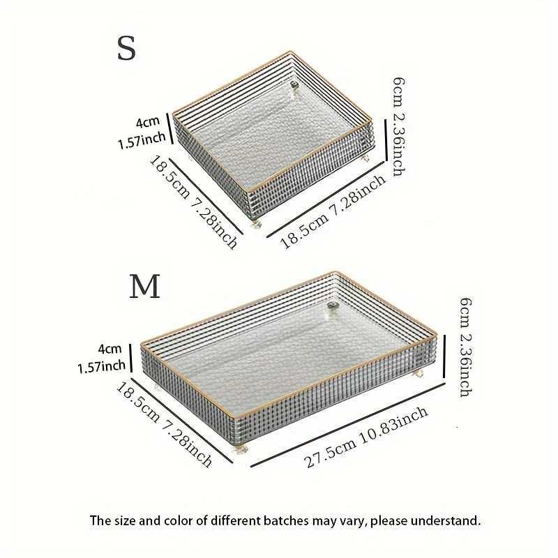 1Pc Cosmetic Storage Rack Desktop Bathroom Tray Perfume and Cosmetic Organization Rack Cosmetic Ring Storage Tray Home Decoration Bathroom Accessories