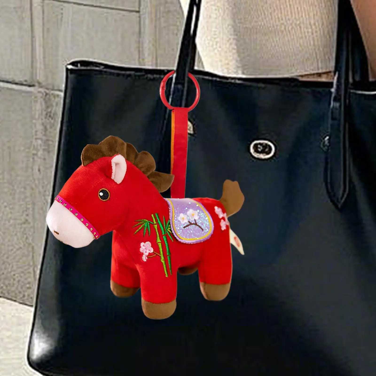 Chinese New Year Horse Doll Chinese Cute Home Decors Plush Horse Toys For Cars Bags Shop Window Home School Offices Cafes Y251129