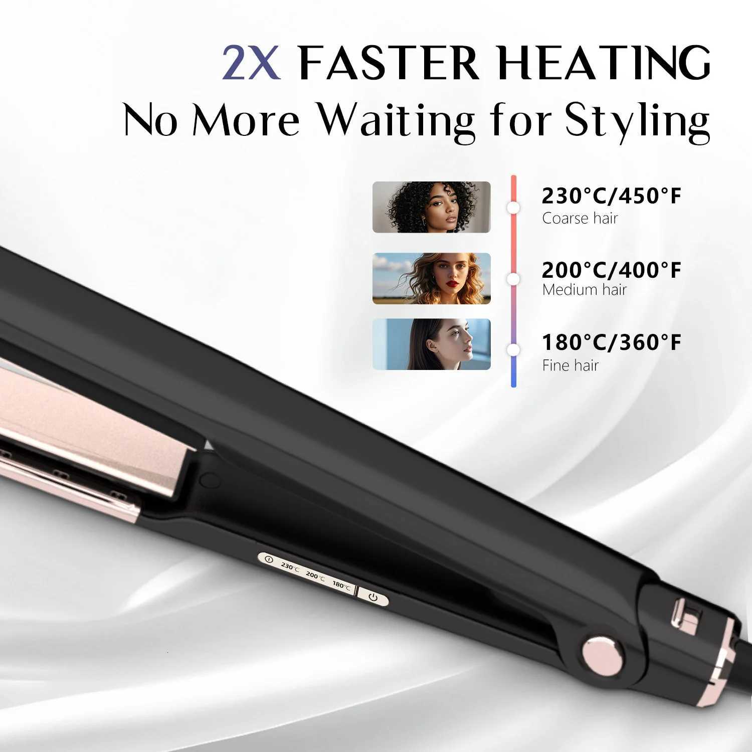 Plasma Hair Straightener Professional 450F Ceramic Plate Hair Flat Iron 1 Inch Suspension Splint Anti-scald Straightening IronsT251129