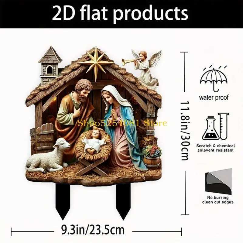 AXYC Rustics Styles Holy Family Nativity Statues and Marys Jesuses He Figurines Christmas Decorations Wen Men H251129
