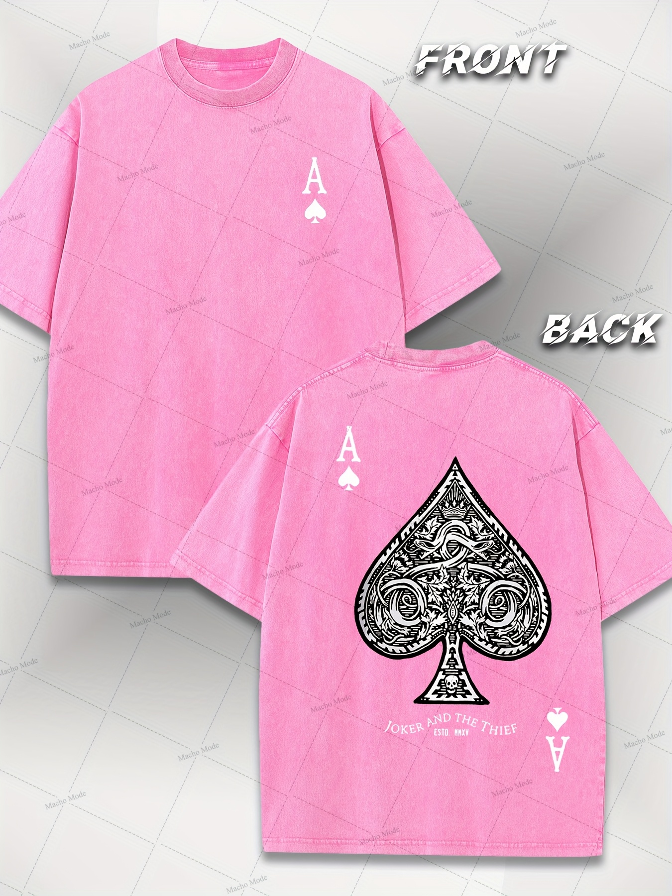 Soft Fabric Mens Polo Shirts with Unique Poker Theme Graphics - Lightweight Sportswear Ideal for Hot Weather