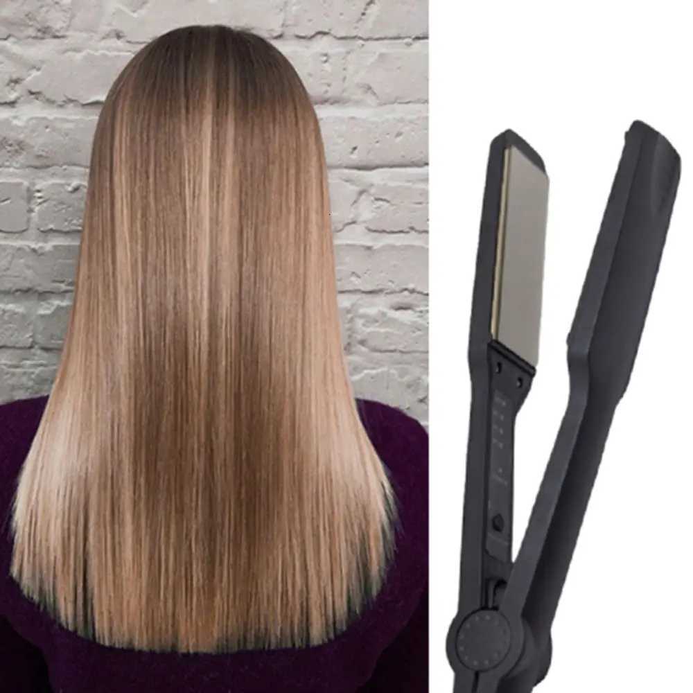 Fast Warm-up Electric Hair Straightener Widened Ceramic Glaze Hair Curler Temperature Adjustable EU Plug Hair Styling ToolT251129