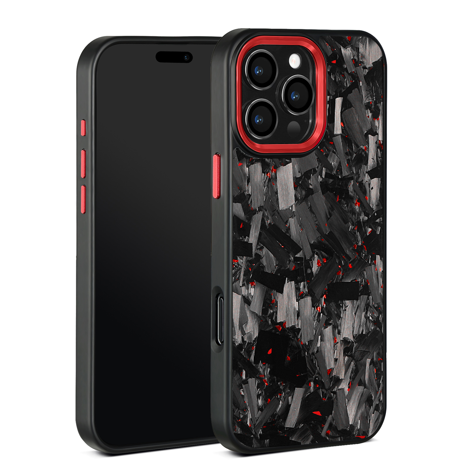 Color Metal Frame Forged Carbon Fiber Phone Case For iPhone16/15/14/13/12 Pro Max 13 Apple 15 13 Pro