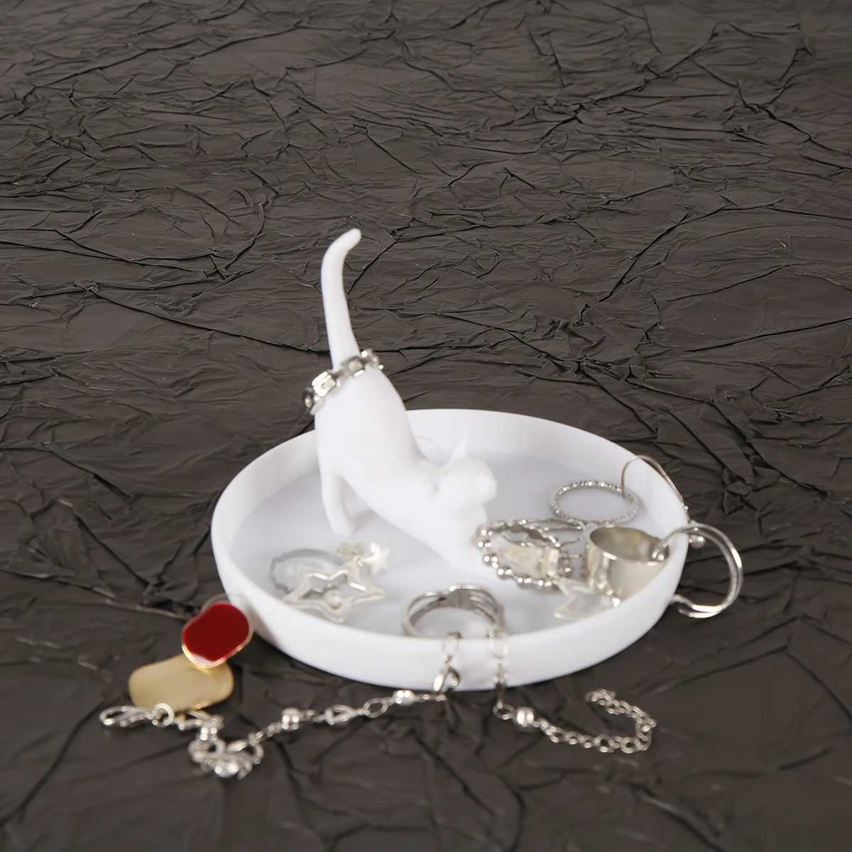 Cross - border Creative Cat - Shaped Jewelry Tray Nordic - style Home Decoration Suitable for Jewelry Storage Scenarios Y251129