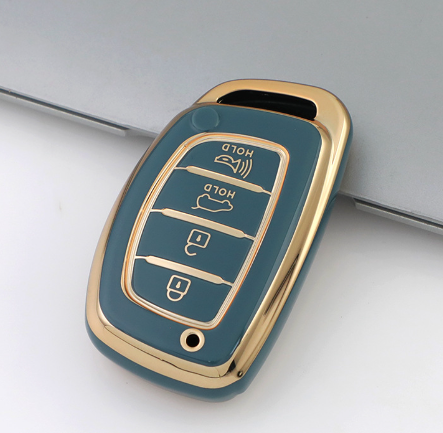 Flip Folding Key TPU Car Key Case Cover for Hyundai Sonata 2015 Santa Fe 2013 GLS 4 Buttons Key Shell Fob Auto Car Accessories