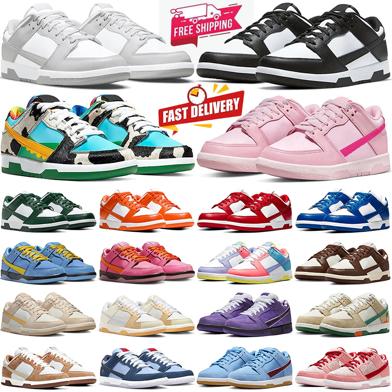 free shipping panda shoes designer pandasneakers black white womens mens trainers university blue brown unc gai triple pink casual outdoor sports sneakers