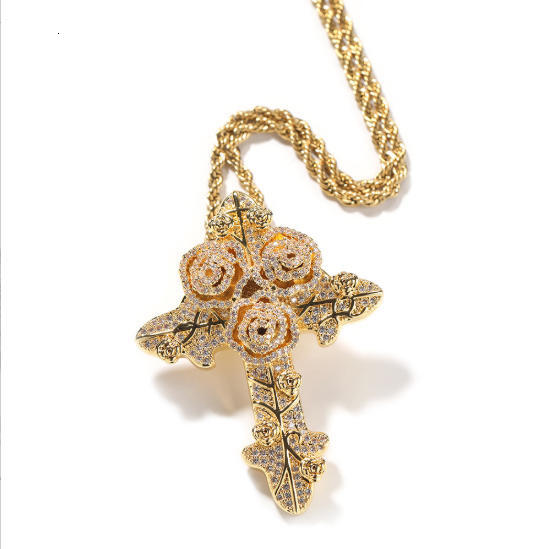 Hip Hop Jewelry Iced Out Cross For Cuban Link Chain Sier Moissanite Dia Charm Pendant Ddmylucky