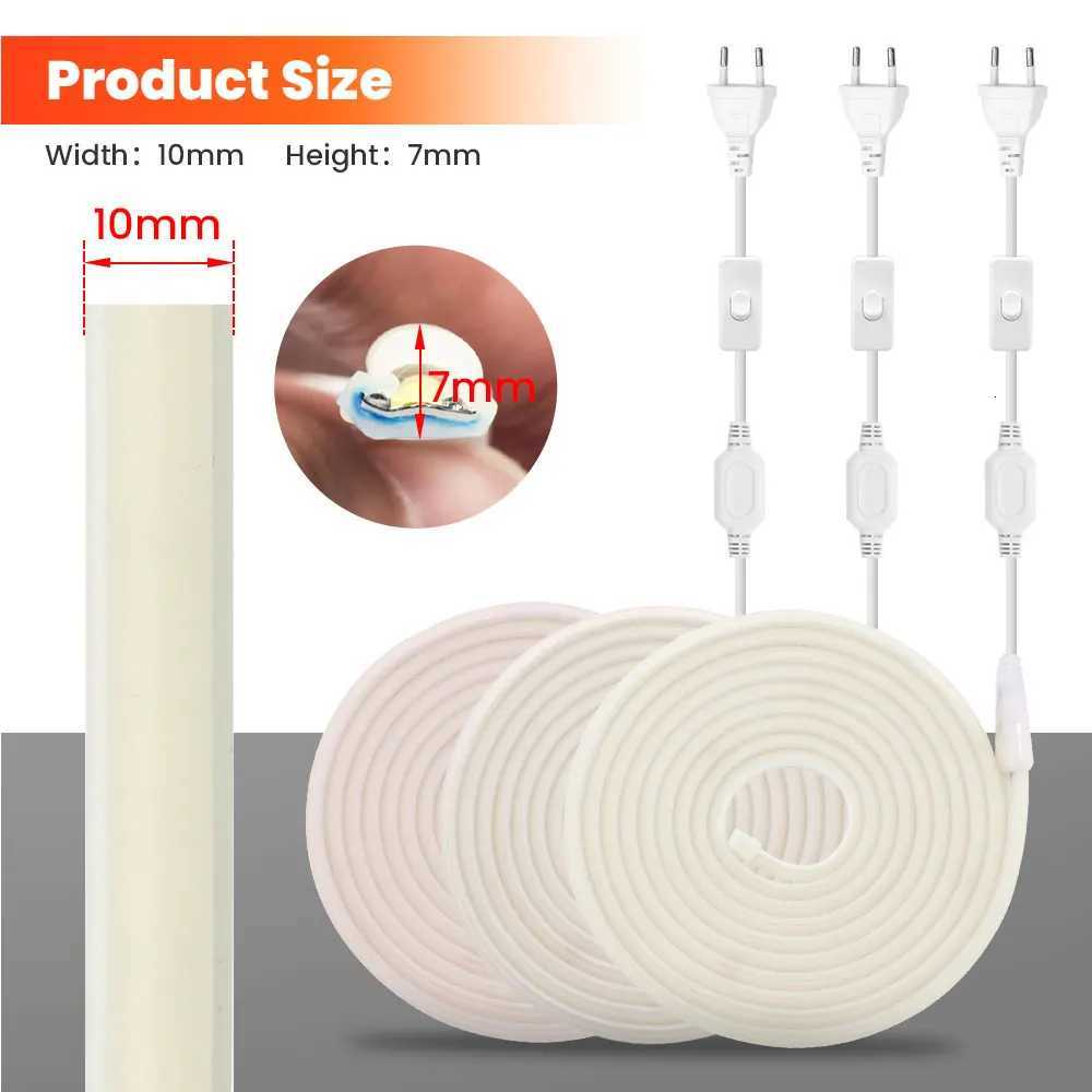 220V COB Strip White /Red /Ice Blue /Pink /Yellow /Purple Waterproof Home Decor Outdoor Lamp Flexible LED Neon Ribbon Light M251129