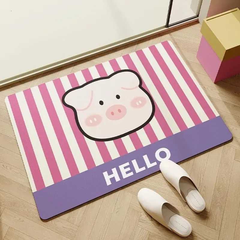 Bathro diat d cushion toilet floor mat toilet absorbent floor mat non-slip mat dry and wet separation carpet H251129