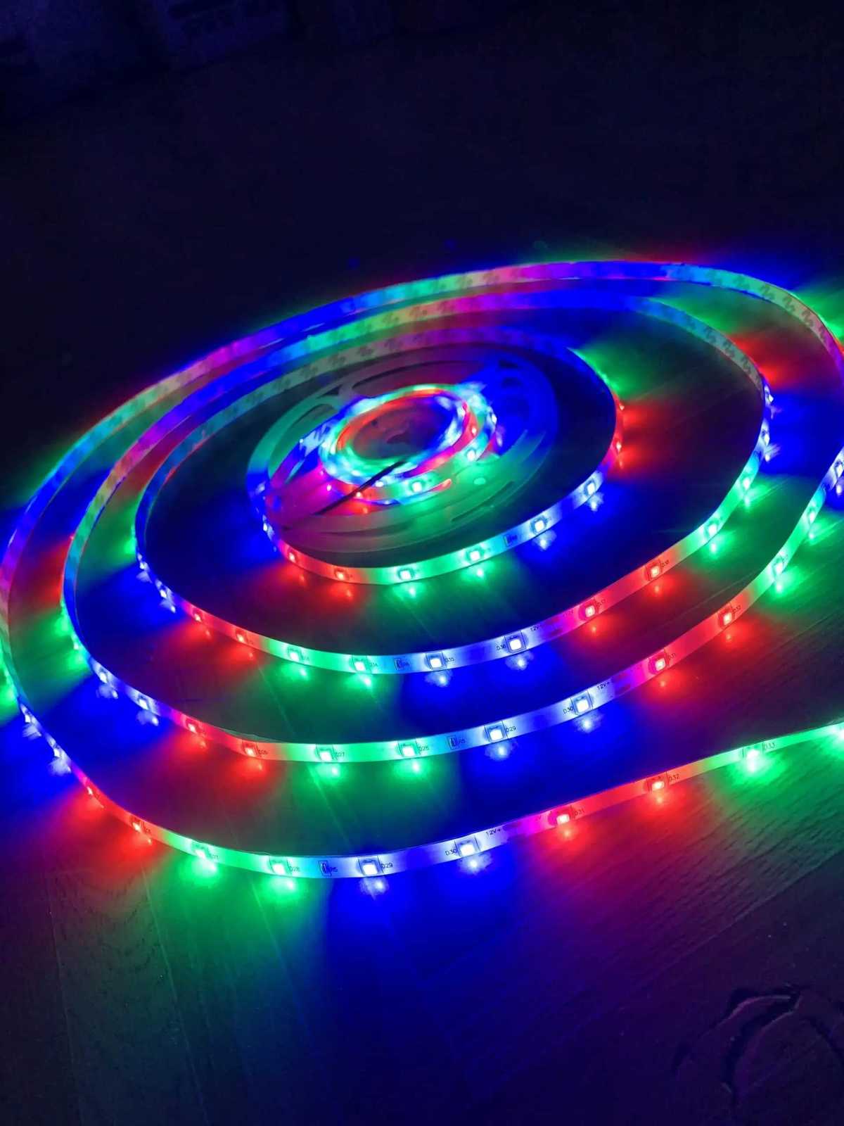 16ft/49ft/98ft/196ft Long LED Strip Lights - Color-Changing RGB Music Sync LED Rope Lights With 44-Key Remote And Phone App Cont M251129