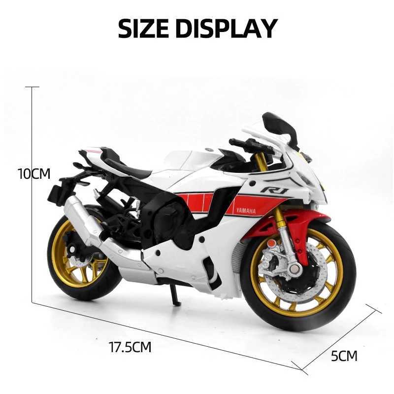 1/12 YAMAHA YZF-R1M 2022 Toy Motorcycle Model RMZ City Diecast Racing Sport Motorbike Miniature Collection Gift For Boy Children J251129