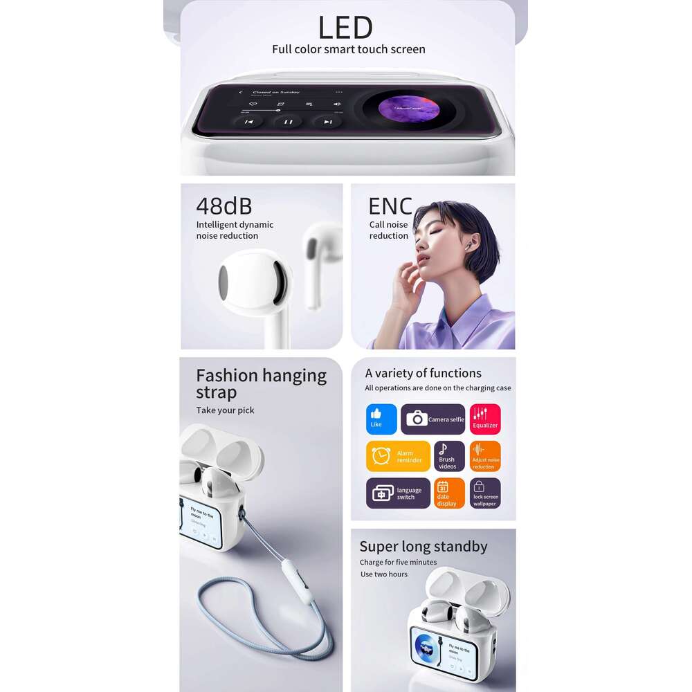 Air 11 Pro Bluetooth Earphone ENC Wireless Earbuds Active Noise Cancelling Mini buds Sport Headsets Gaming Headphones