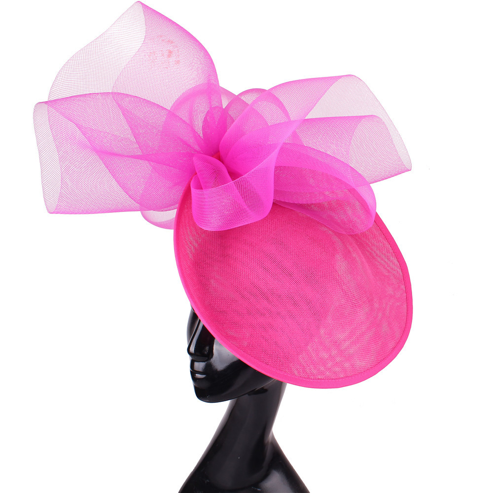 Beautiful Fascinator Hat For Women Elegant Weddings Pillbox Cap With Flower Luxury Party Derby Femme Mariage Chapeau