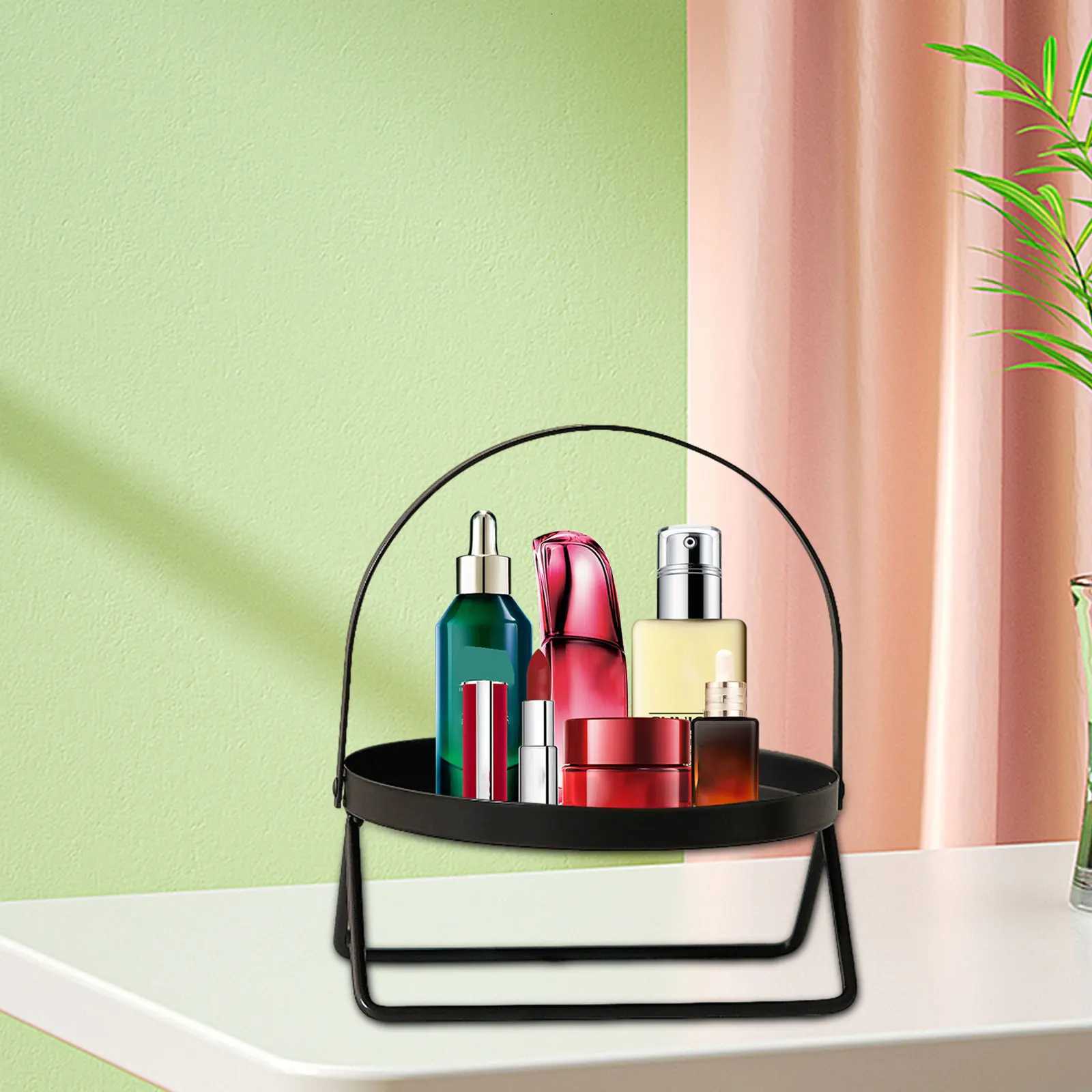 Desktop Storage Rack Multifunctional Cosmetic Display Holder Decorative Organizer for Bedroom Living Room Bathroom Y251129