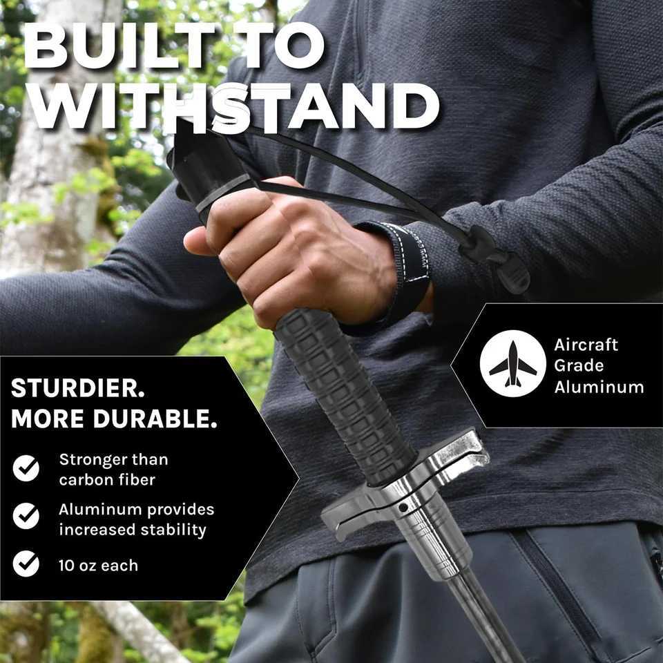 Suitable for all terrains 26 - 37 inch retractable stainless steel walking sticks non-slip and wear-resistant convenient to s X251128
