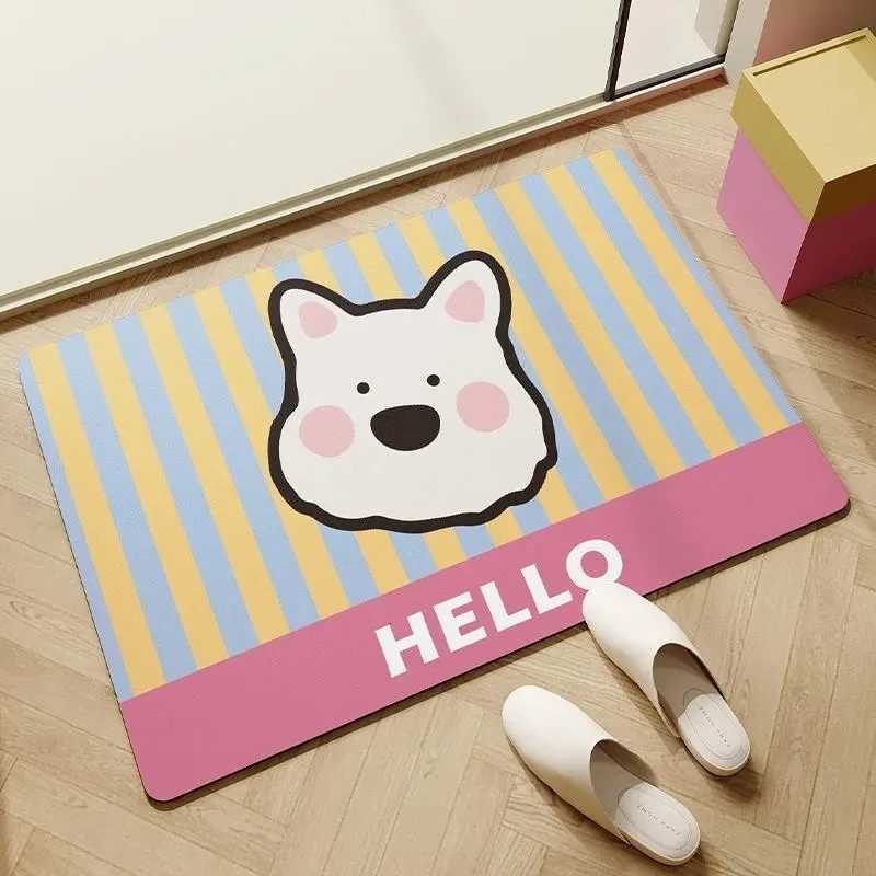 Bathro diat d cushion toilet floor mat toilet absorbent floor mat non-slip mat dry and wet separation carpet H251129