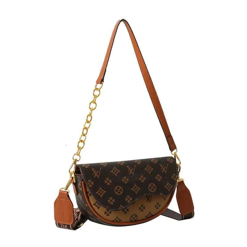 Accessible classy textured saddle bagnew arrivaltrendy style easiest for match half round bag