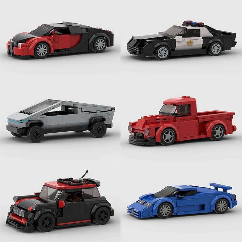 MOC Speed Car Racing SUV Pickup GT500 G63 R8 RX7 Vehicle model Building Block Super Race brick Toy City Technical rally sport J251129