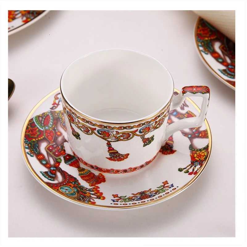 Luxury Modern trendy serving plate steak plate ceramic tableware set fashionable couple coffee cup plate Y251129