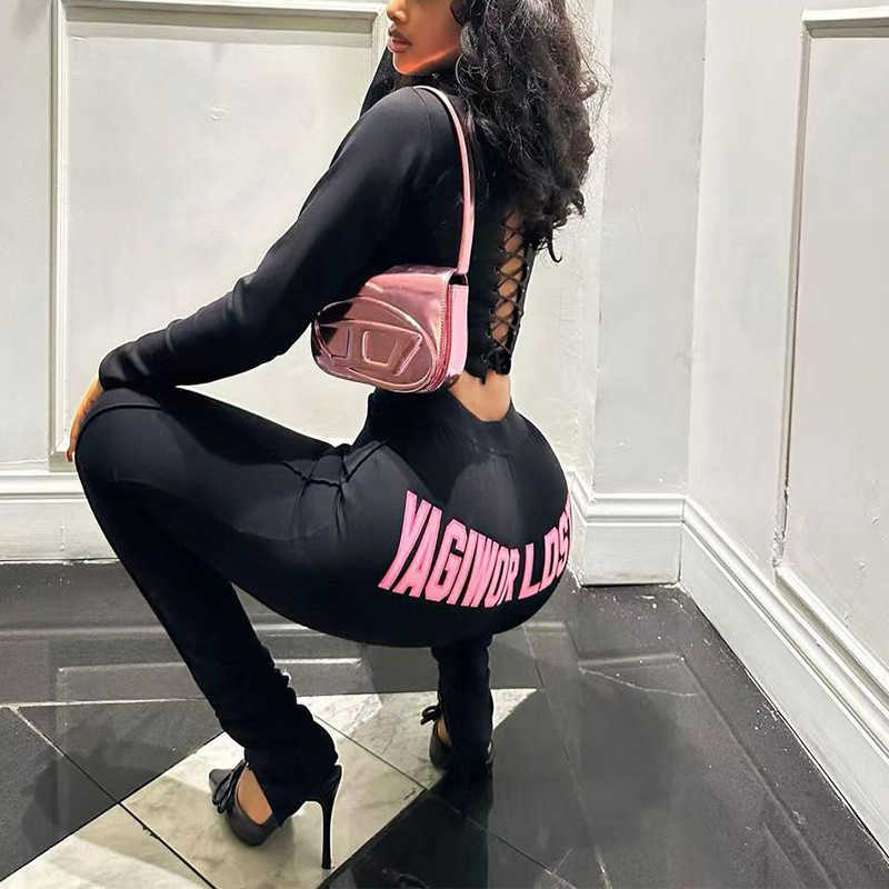 Women's Two Piece Pants Long-sleeved knitted zipper-up jacket and tight-fitting trousers two-piece set for women T250429
