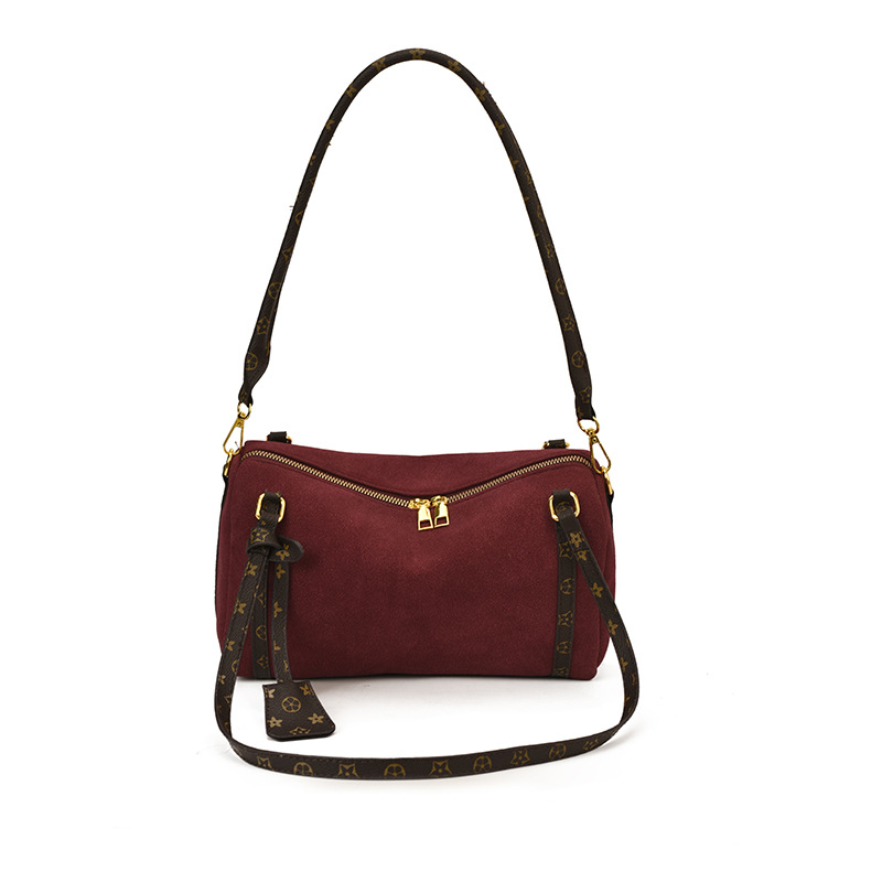 Designer New Women Suede Fashion Large Capacity Tote Bag Elegant Print Commuting Versatile Shoulder Bag Size Options Free Shipping