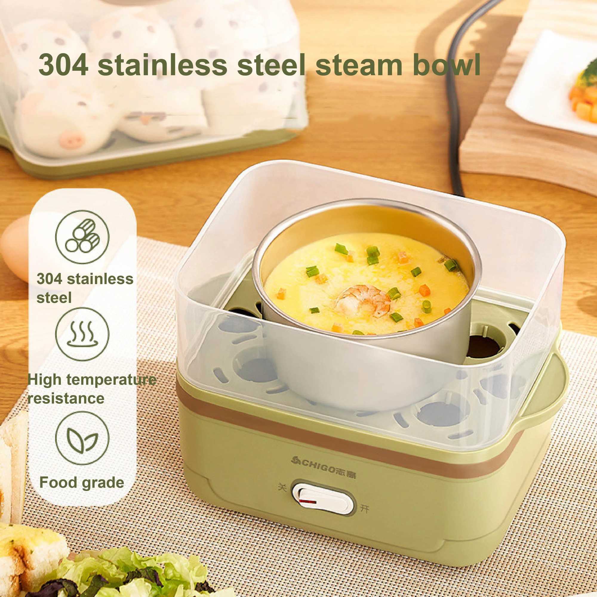 350W Egg Boiler Dormitory Double Layer Electric Steamer Home Fast Breakfast Machine Automatic Power Off Multifunction Pot 220V C251129