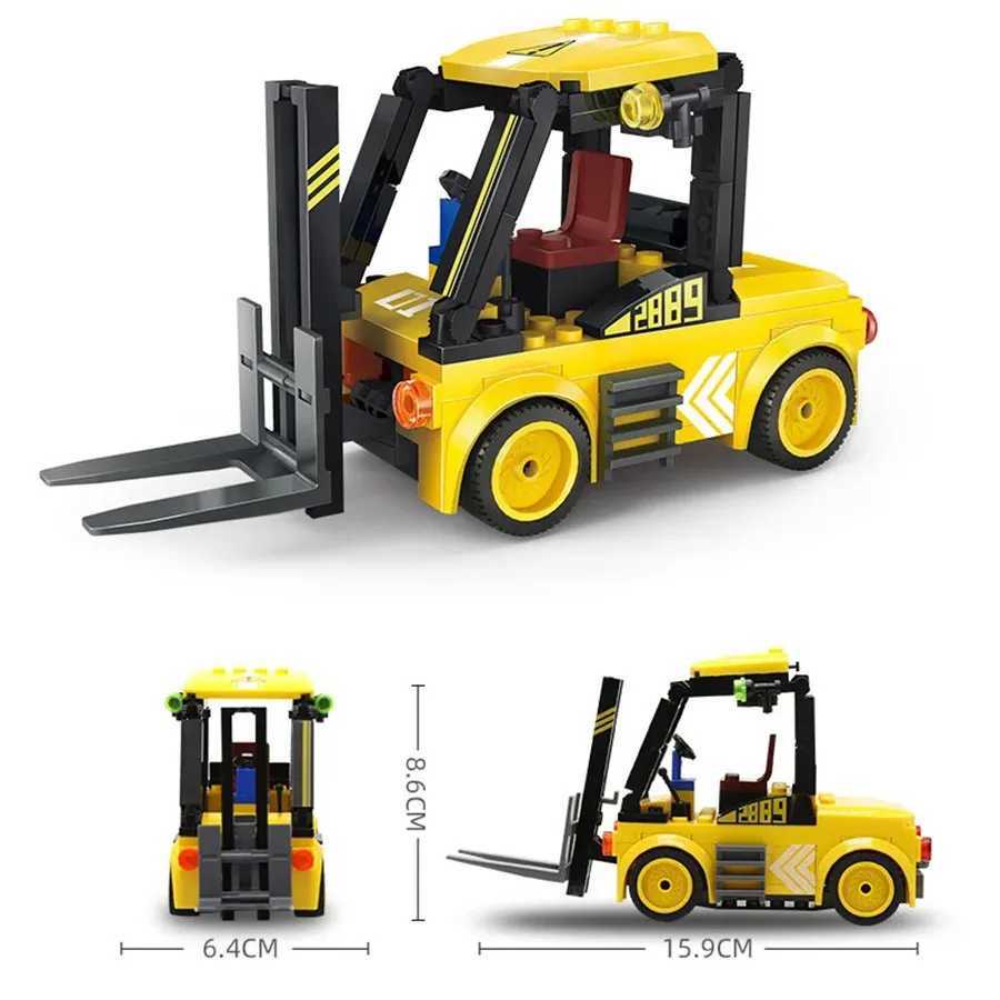 5 Style City Police Car Truck Engineering Vehicle Building Block Car Model Children Diy Bricks Set Toy Kids Gift J251129