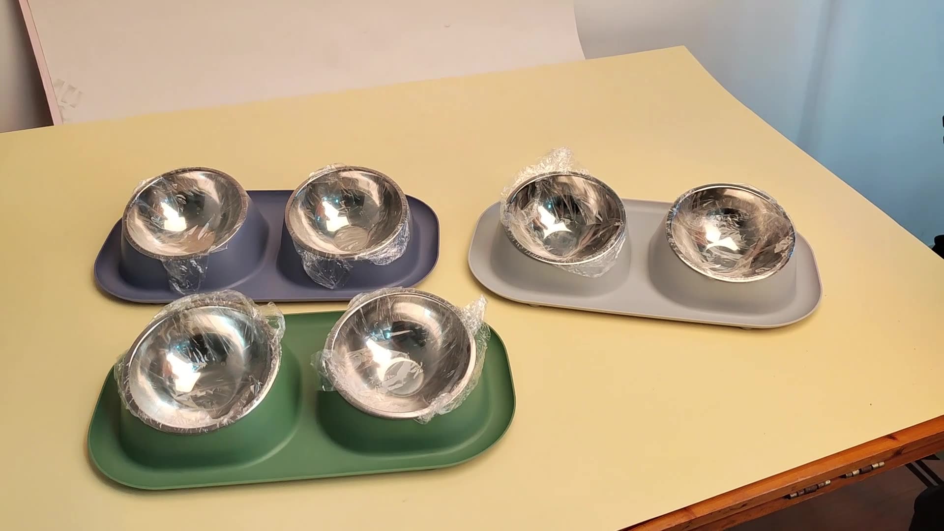 Pet Bowl Stainless Steel Dog Bowl Cat Bowl Double Bowl Dog Food Cat Food - view 3