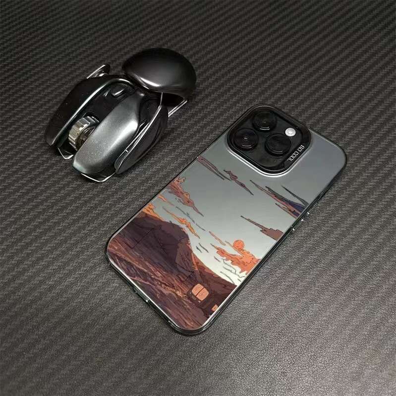 Anime Sunset is suitable for iPhone 16 phone case, Apple 15 Promax, new 14 Plus/13 anti drop 12