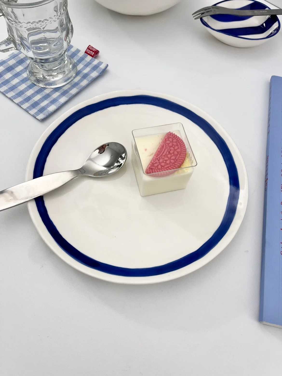 Luxury Korean Style Vintage Ceramic Tableware Set Simple Daily Household Breakfast Bread Plate High Quality Restaurant Soup Bowls Y251129