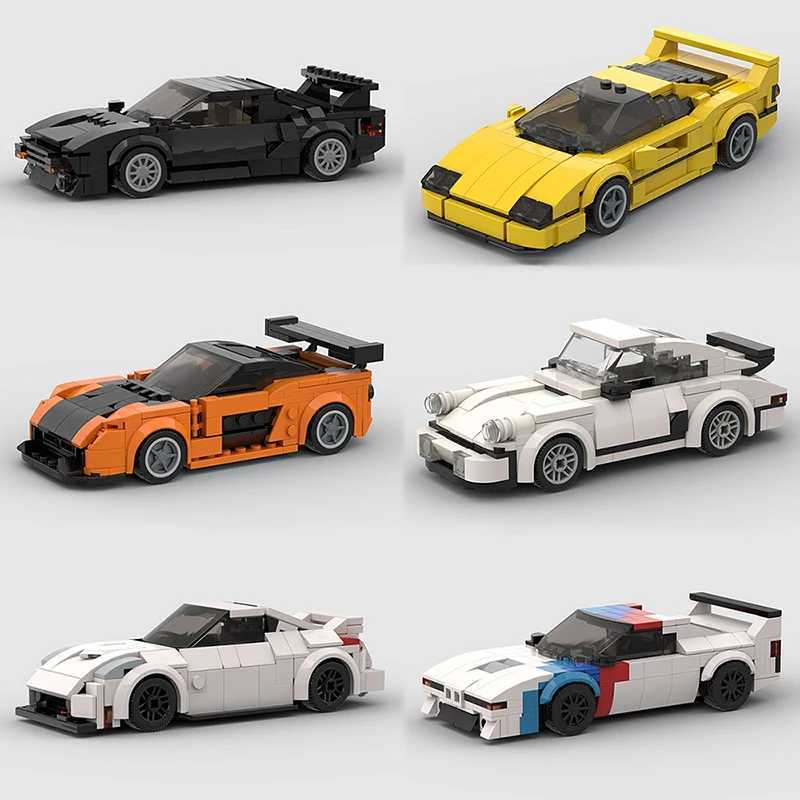 MOC Speed Super Racing Car F40 RS6 City Sports Model Building Blocks Classic Rally old race Vehicle Bricks Technical kids toys J251129