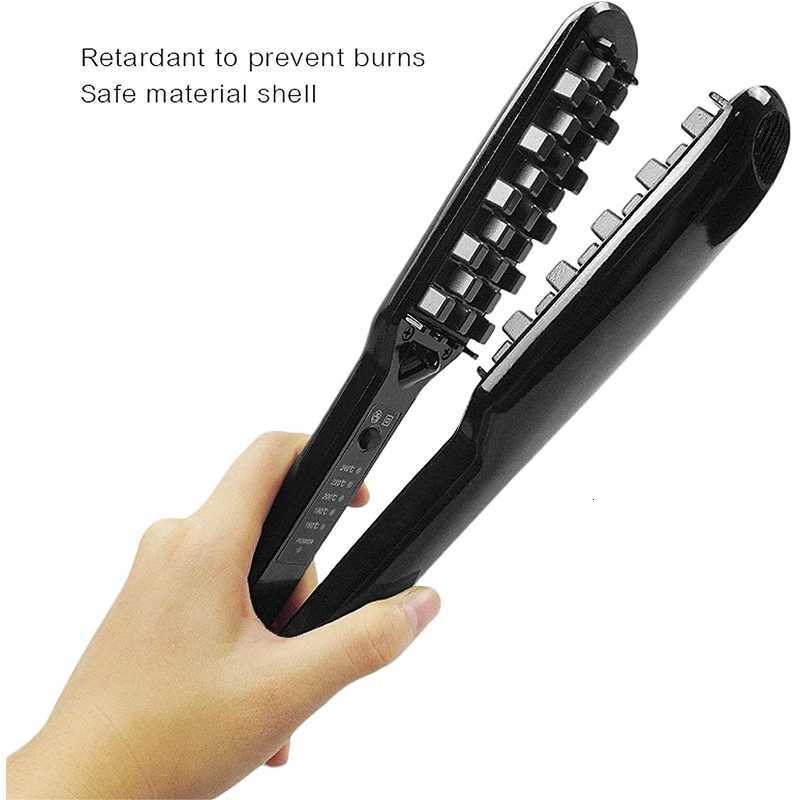 Hair Straightener Styling Crimping Perm Pliers Flat Iron Negative Ion Corn And Wave Hair Straightener Electric Fluffy Hair IronT251129