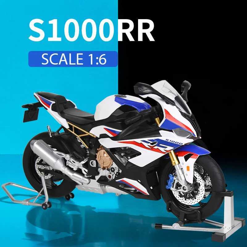 Simulation Spray 16 Scale R1000 Alloy Super Motorcycle Model Die-Cast Toy Vehicle Boyfriend Gift Collection Miniature Voiture J251129