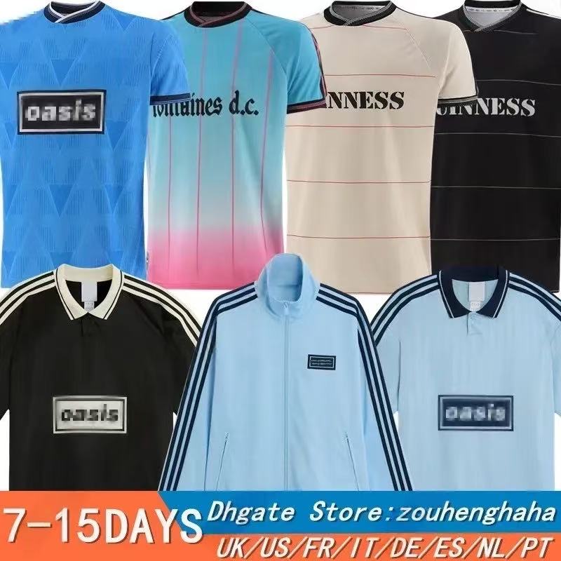 2025 Oasis Tour Jacquard Football Jersey Shirts Kit 25 26 Fontaines Dc Home Away Third Bohemians BLACK GUINNESS Soccer Jerseys 135th Anniversary Oasiss Live