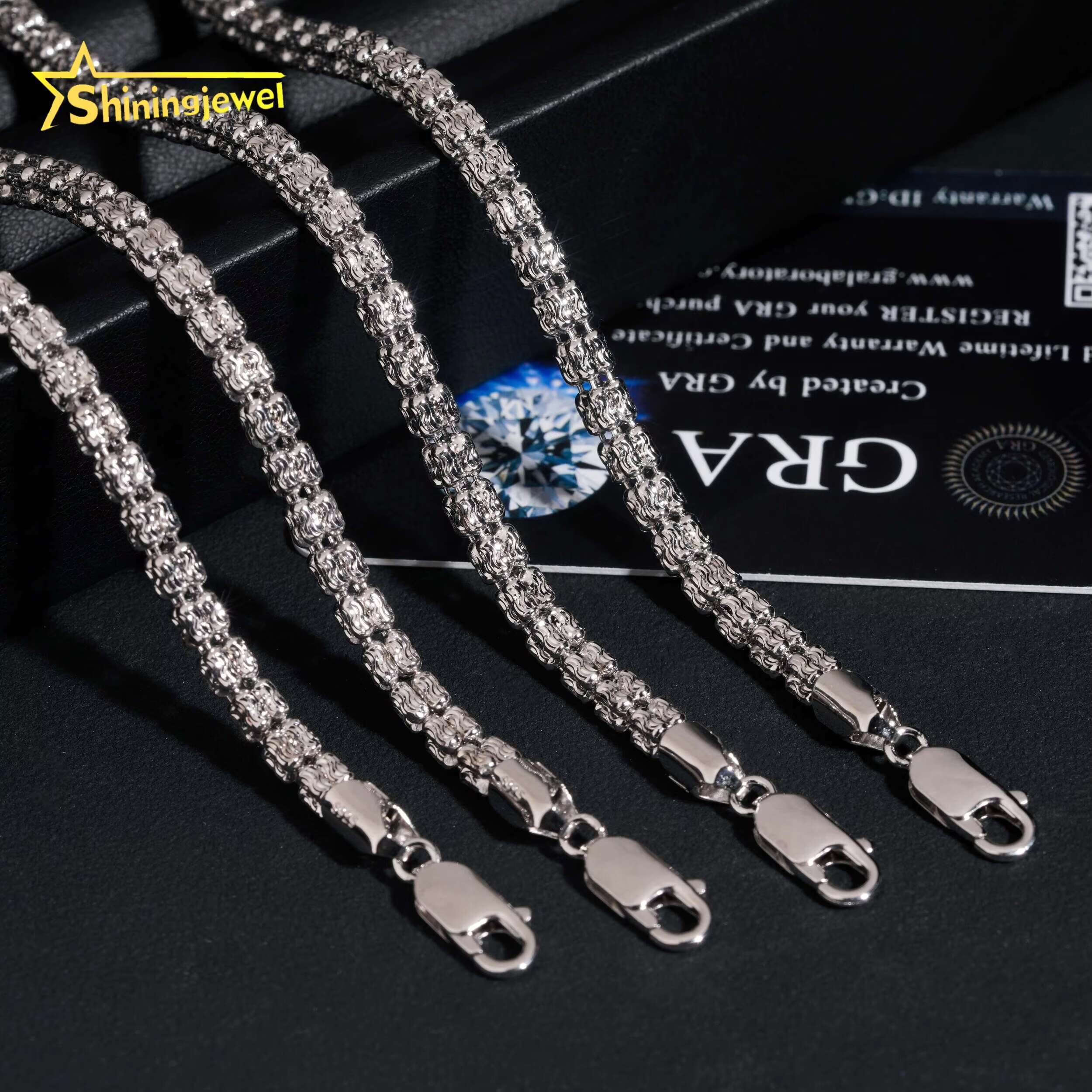 Fine Jewelry High Quality 4MM Rope Chain 925 Silver Custom Hip Hop Men Franco Chain Necklace Daily Wear