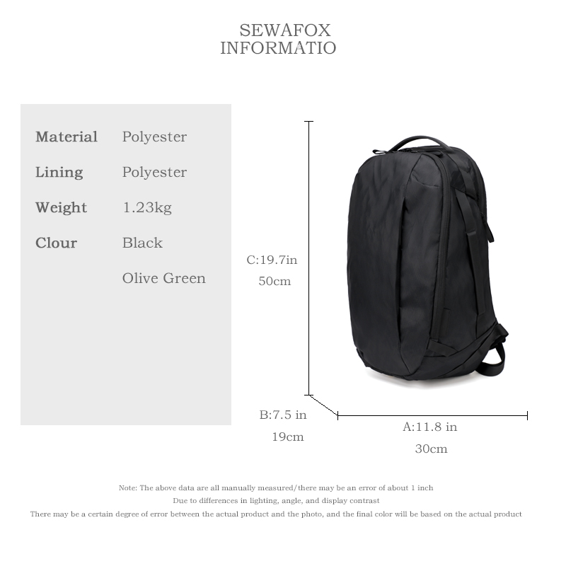 Sewafox Waterproof new men's large capacity casual hiking backpack men's outdoor commuting men's computer travel backpack