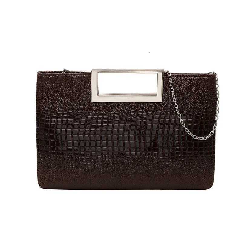 Fashionable Ladies Handbag 2025 New Crocodile Pattern Shoulder Chain Evening Bag High Quality Womens Bag Stylish Trendy Handbag K251128