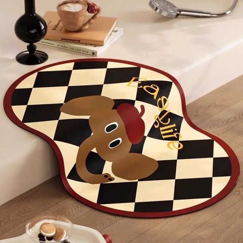 Diat d absorbent mat for bathro door slip-resistant and dirty easy-to-clean mat H251129