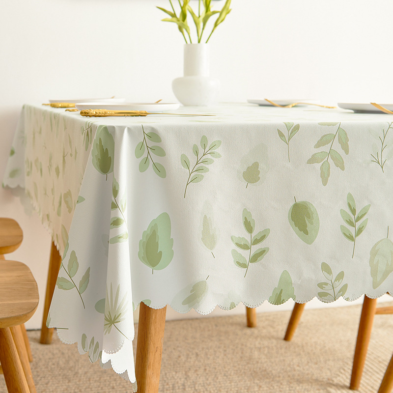 A859 small fresh pastoral pvc tablecloth waterproof and oil-proof washable ins net red desk dining table tablecloth coffee table mat rectangular