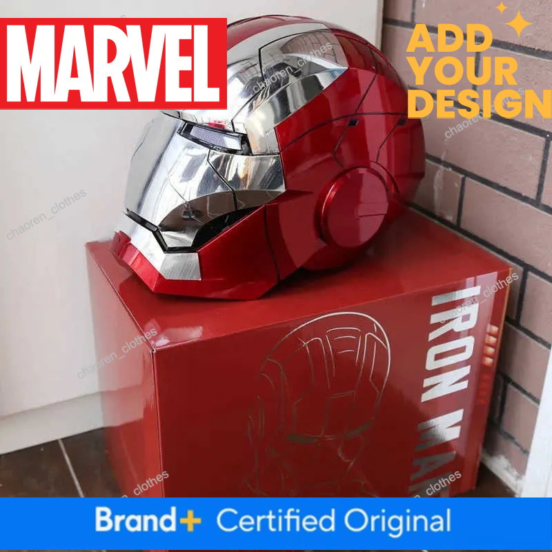 Disney custom New AutoKing 1 Mk5 Iron Man Helmet Cosplay Voice Control Eyes with Light Model Toys for Adult Electric Wearable Christmas Gift W250613