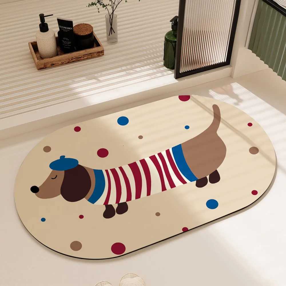 VIKAMA Absorbent Anti-Slip Bathro Mat Diatoeous Earth Quick-Dry Rug Toilet Entrance He Foot Mat H251129