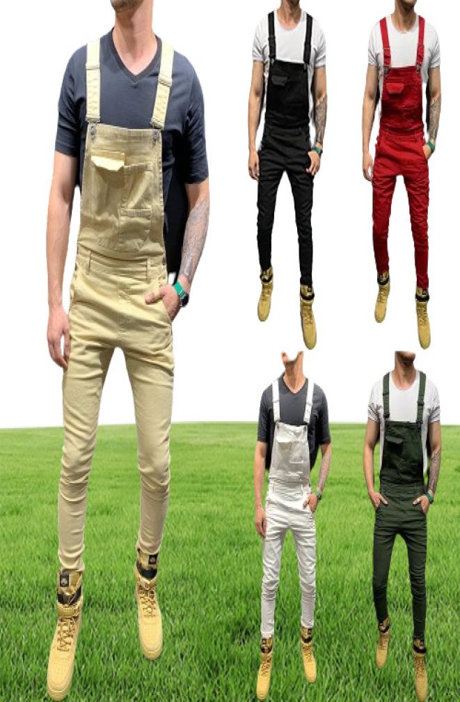 Men's Jeans Big Pocket Camouflage Printed Denim Bib Overalls Jumpsuits Army Green Working Clothing Coveralls Fashion Casual1326773