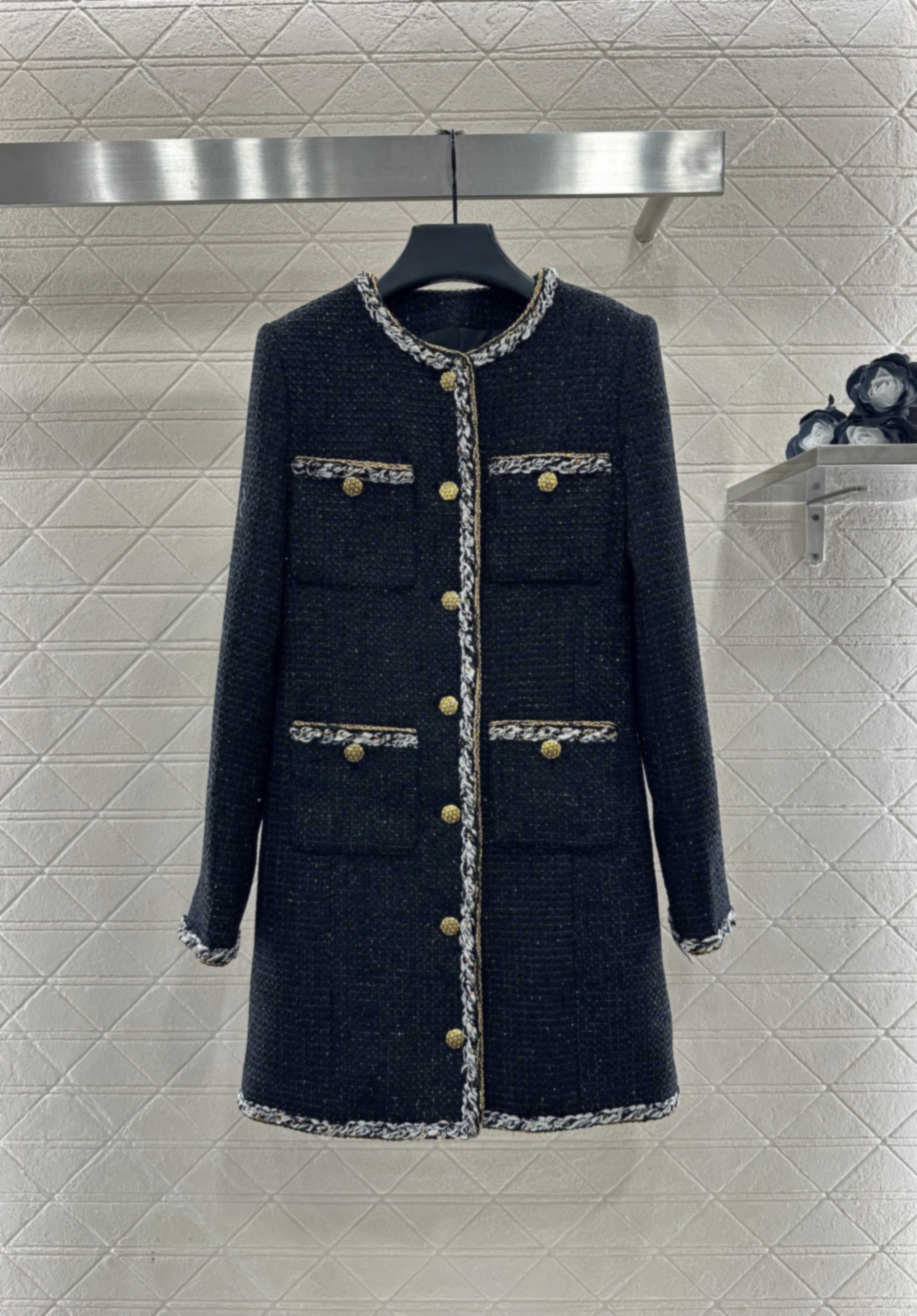 Chan home 2026 new winter tweed jacket high quality womens jacket designer coat designer jacket women coat women trench coat women long jacket Christmas gift