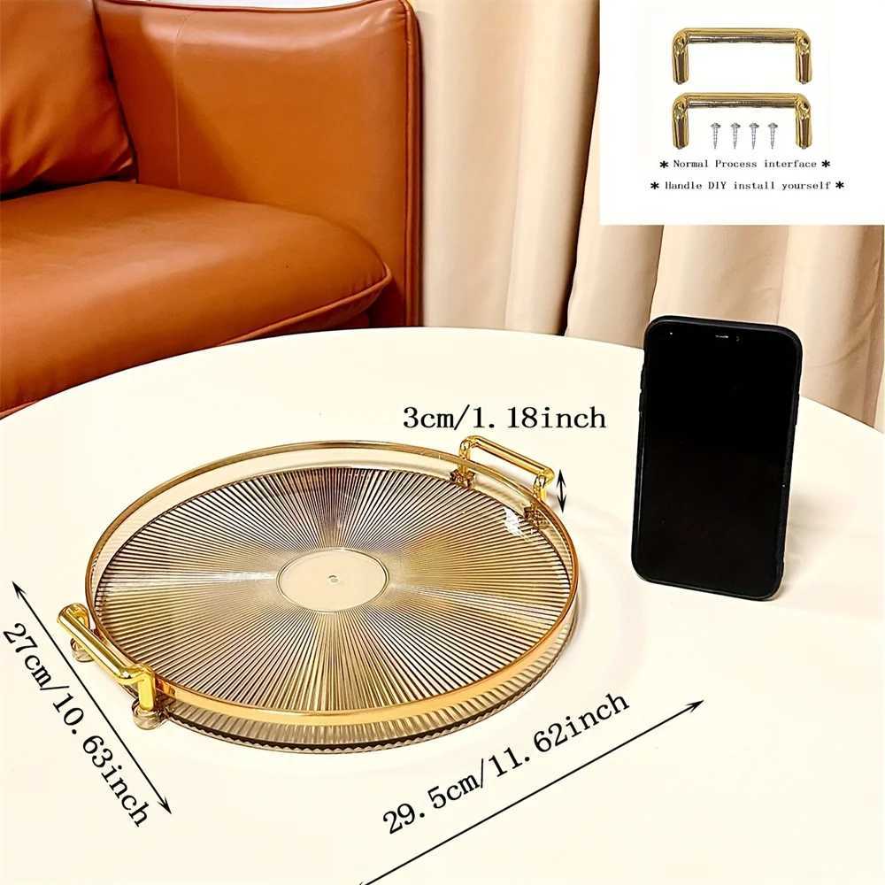 1pc Acrylic Dessert Tray Reusable Snack Tray Bread Tray Cup Tray Coffee Cup Tray Decorative Fruit Tray Kitchen Supplies Y251129