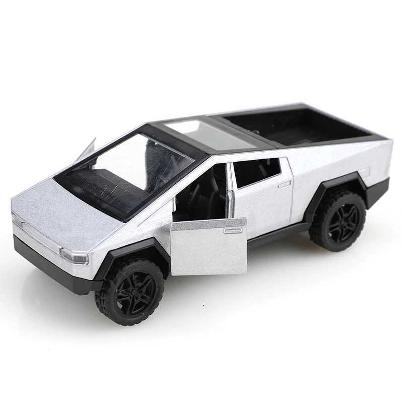 Bagged 136 scale Cybertruck pullback alloy car childrens alloy toy J251129