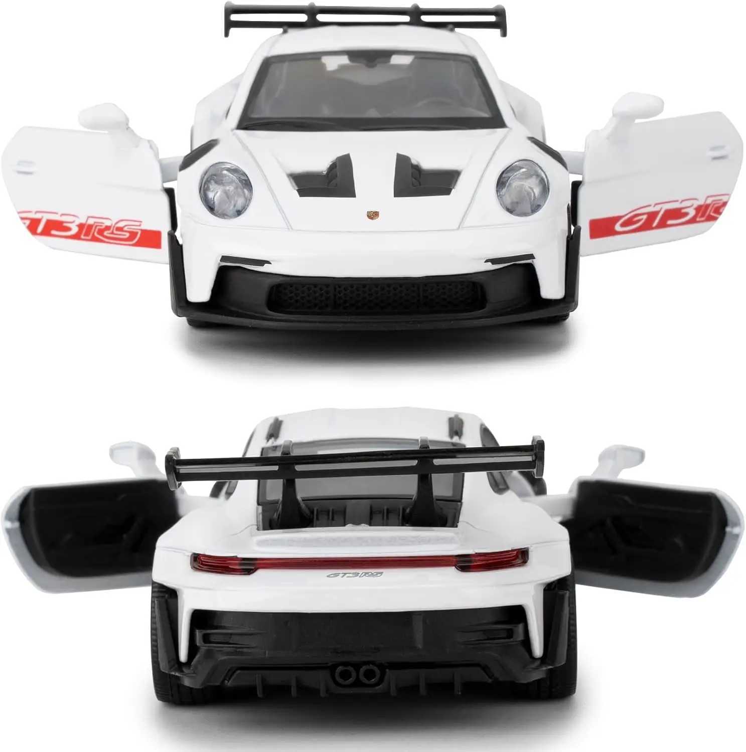 136 Porsche 911 GT3 RS Car Model Diecast Pull Back Model Toy Car Doors Open Collection Kids Toy for Aged 3 and up Gift J251129