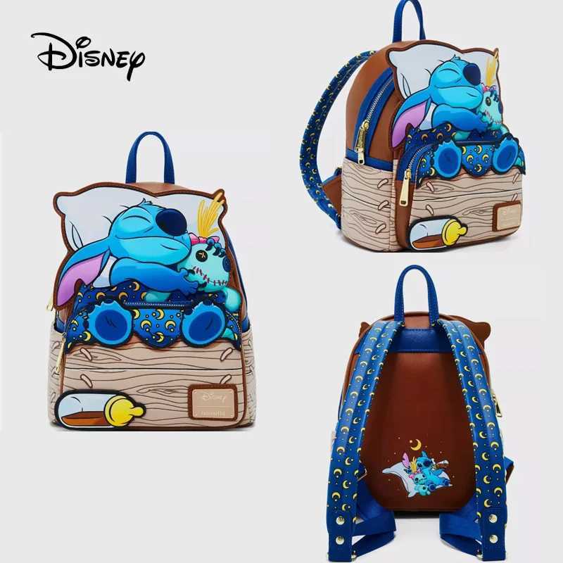 Disney Loungefly Disney Lilo/Stitch Mini ChildrenS Backpack Elementary School Backpack Girl Cute Shoulder Bag Outdoor Leisure Bag GiftXJ250429