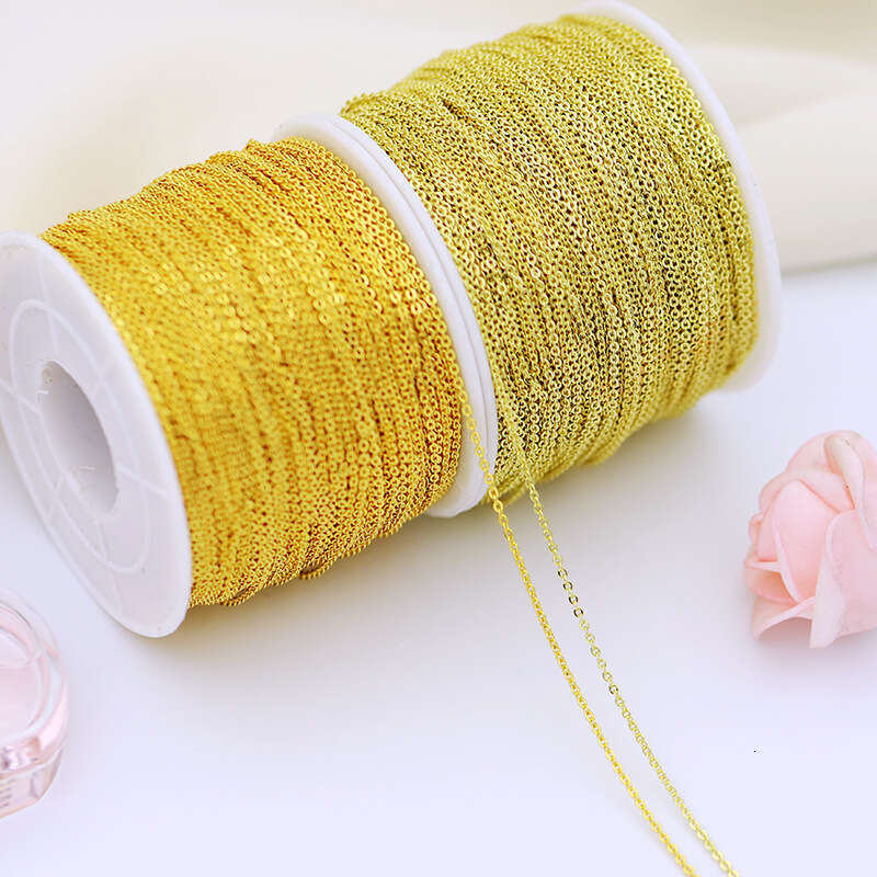 color protection pure copper plated true gold oshaped necklace bracelet diy bead jewelry peach heart tail chain