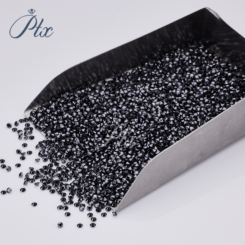 Black Color Lab Created Moissanite Diamond VVS1 0.1ct to 10ct Various Shapes GRA Cartificate Synthetic Loose Moissanite Stone for Fine Jewelry Making