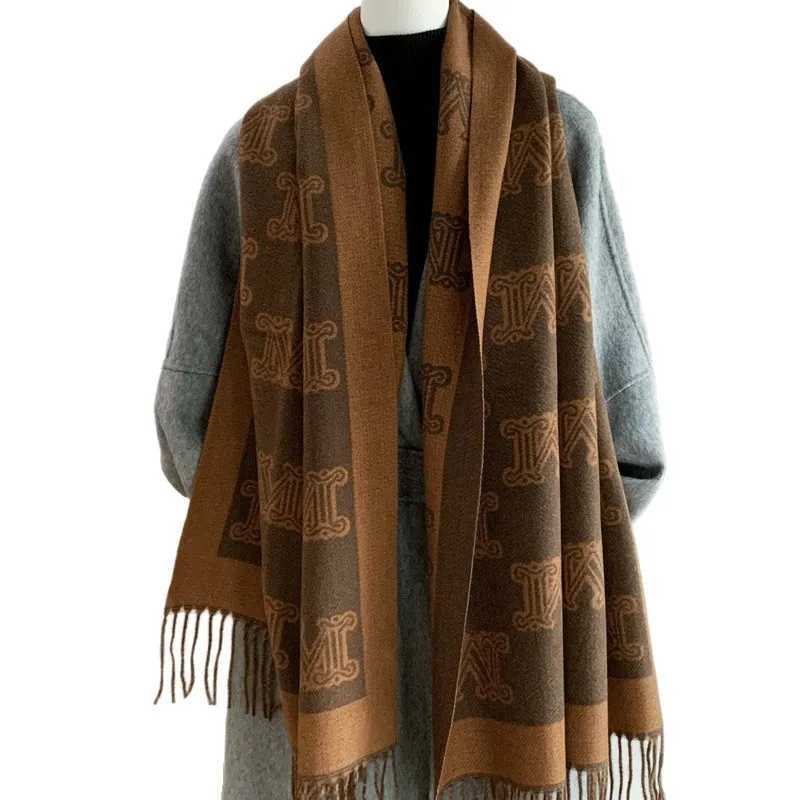 Fashion Luxury Jacquard Soft Covering Yarn Scarf Women Spring Autumn Long Shawl Wraps Winter Warm Neckerchief Double SidesJ251129
